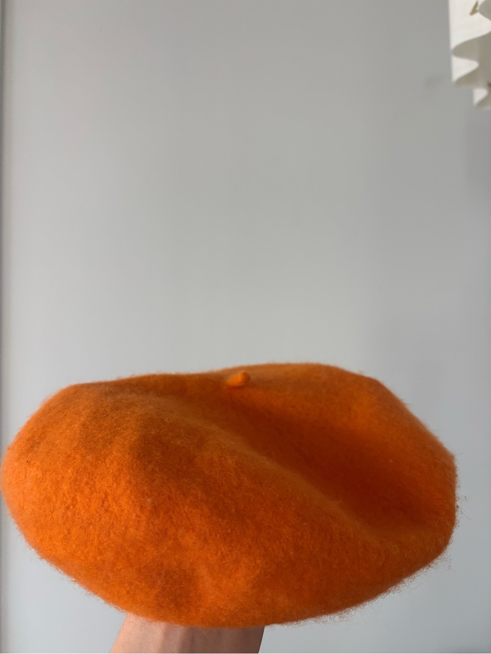 Classic Orange Wool Beret